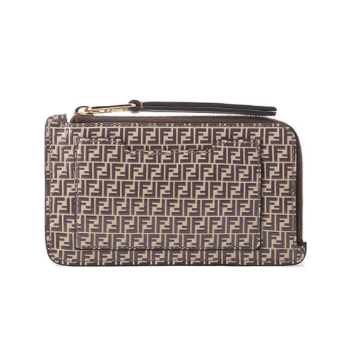 FENDI/芬迪【22春夏新款】女士皮革卡包卡夹零钱包FF图案 8M0472 AHM1