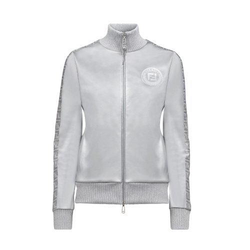 FENDI/芬迪 19秋冬女士银色印花夹克FAF069AB3TF0HH3