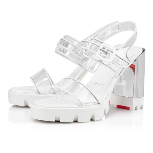  CL红底鞋 22年春夏 女士 高跟凉鞋 Duniss Lug    100 mm 3220413T45