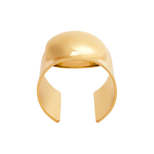 CELINE/赛琳 22新款 女士金色黄铜卵石形状手镯460BQ6BRA.35OR