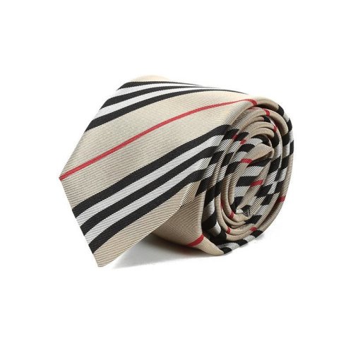 BURBERRY/博柏利 男士米色真丝领带 80116941