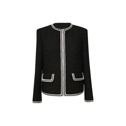 GeleiStory/GeleiStory  秋冬新款小香风外套经典优雅圆领气质修身短外套 女士夹克