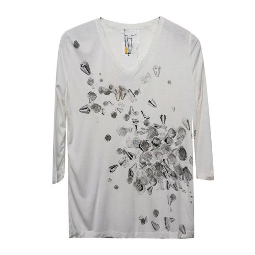 ESCADA/爱斯卡达/女士T恤/女士长POLO白色印花