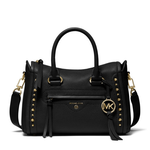 Michael Kors/迈克·科尔斯 Carine系列小号女士纯色牛皮经典MK字母徽标装饰铆钉元素拉链开合单肩包斜挎包手提包女包 30S0GCCS1T 多色可选