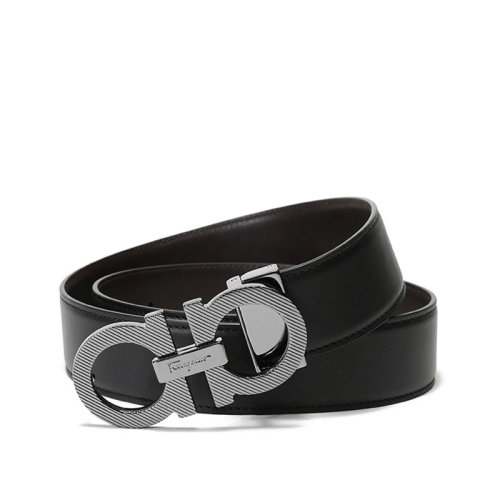 Salvatore Ferragamo/菲拉格慕  男士牛皮板扣式双面皮带腰带 67A163