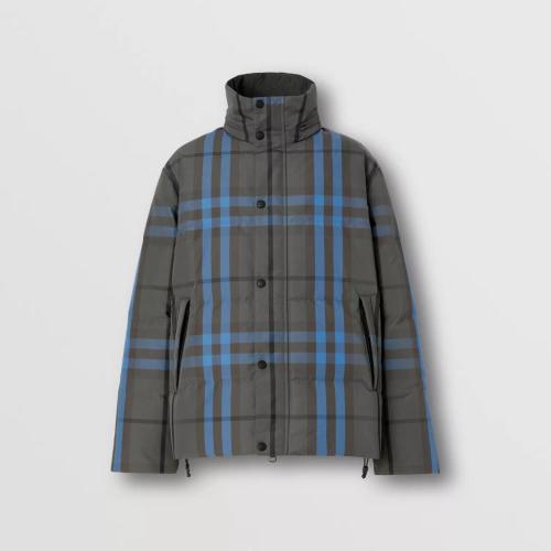  BURBERRY 22年秋冬 男士 双面两穿格纹尼龙羽绒服 80585361
