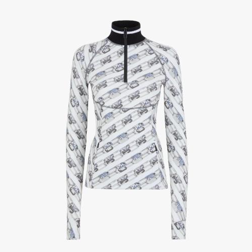  FENDI芬迪 22年秋冬 女士 夹克 拼色高科技布料运动衫 FAF321AK7WF1IHA