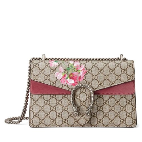 GUCCI/古驰 经典款女士米色Dionysus酒神系列人造帆布单肩酒神包  400249KU23N8693