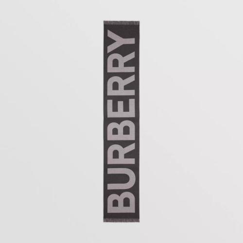  BURBERRY 22年秋冬 女士 徽标羊毛提花围巾 80623991