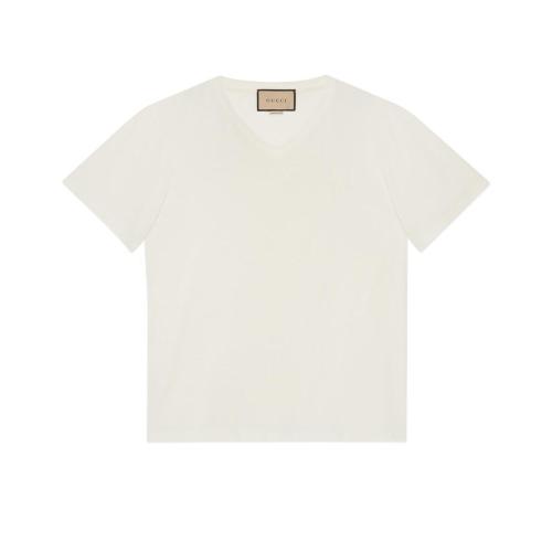  GUCCI古驰 22年秋冬 男士 饰双G棉质T恤 700131 XJEJF 9088