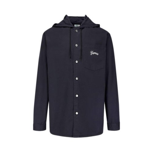  KENZO/高田贤三 男士黑色棉质长袖衬衫 F955CH622 1LE 99 PLFSX