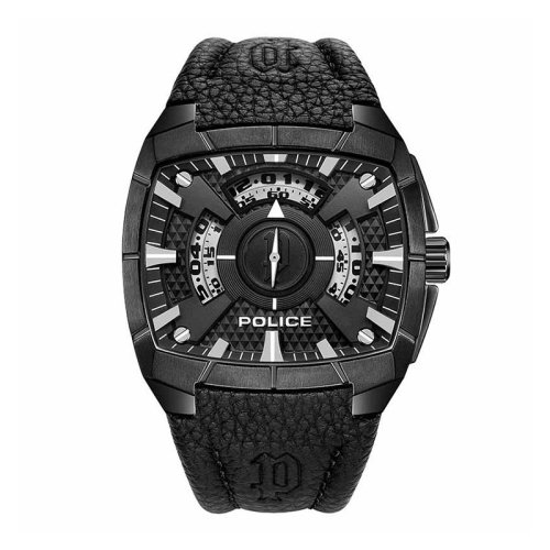 Police/警察 男士多地计时防水手表石英表PL.14796JSB/02