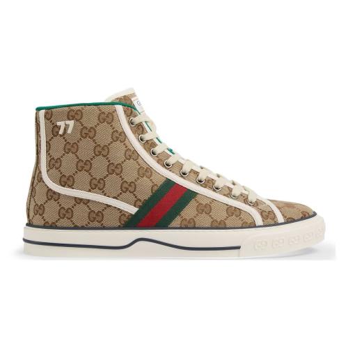  GUCCI古驰 22年秋冬 男士 Gucci Tennis 1977系列男士高帮运动鞋 625807 HVK70 9765