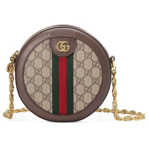  GUCCI古驰 22年秋冬 女士 Ophidia系列GG圆形迷你肩背包 550618 96I3B 8745 预定商品2-6周发货