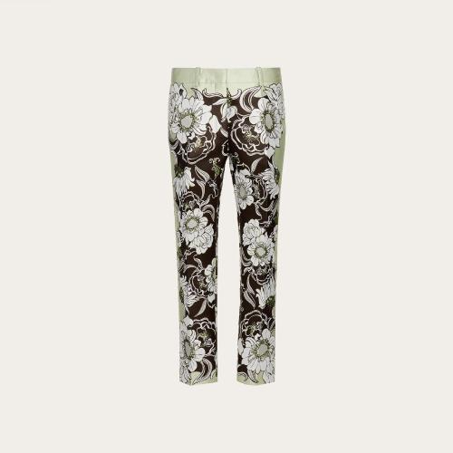  VALENTINO华伦天奴 22年秋冬 女士 休闲裤 PANTALON EN JACQUARD STREET FLOWERS DAISYLAND XB