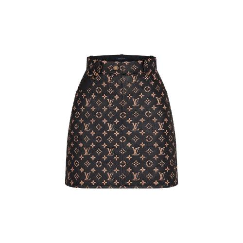  LV路易威登 22年秋冬 女士 半身裙 压纹皮革迷你裙 1A920D 1A920E 1A920A 1A920B 1A920C 预定商品2-8周发货