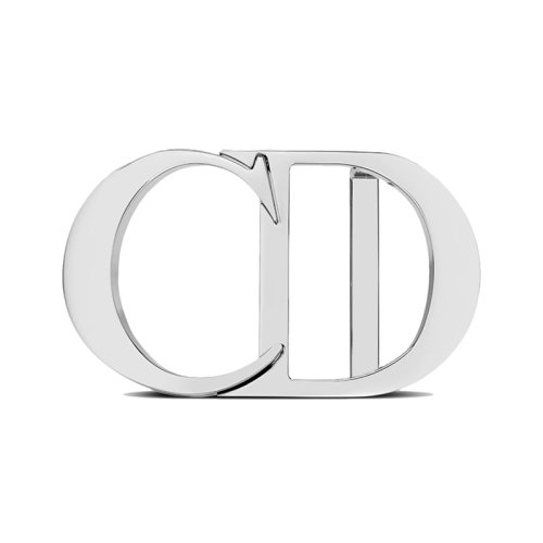 DIOR/迪奥 男士CD标志黄铜镀钯饰面35mm皮带扣4912PLMET_H02K