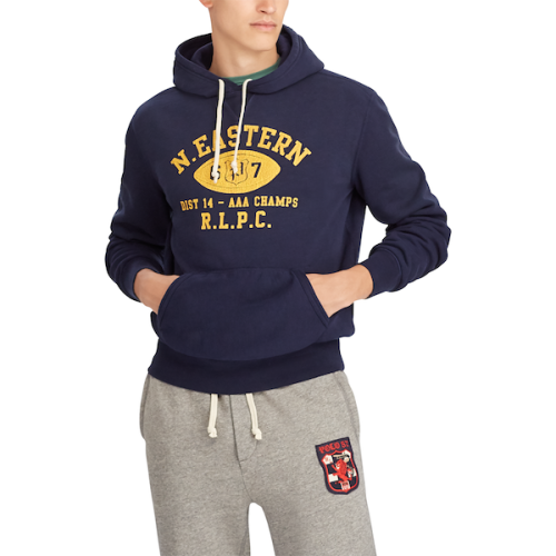 Polo Ralph Lauren/拉夫劳伦马球 18新款男士印图案棉混抓绒带帽长袖卫衣 445986