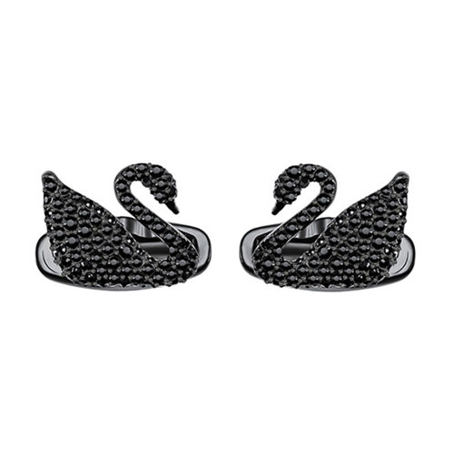施华洛世奇SWAROVSKI 黑色天鹅袖扣 5427129