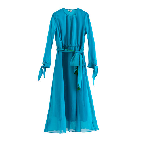 GeleiStory/GeleiStory 女装新款凯特王妃同款圆领长袖收腰系带连衣裙 女士裙装＞女士连衣裙