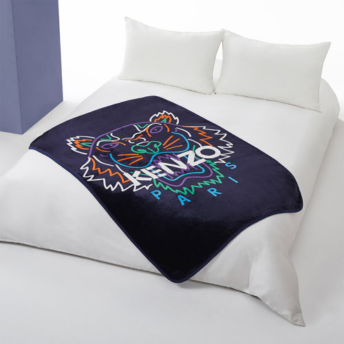 KENZO/高田贤三 炫彩虎头毯法兰绒毯薄绒毯140*100cm