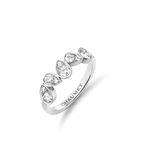 Chaumet/尚美 戒指/指环 JOSéPHINE RONDE D'AIGRETTES系列 女士18k金白金镶有多颗明亮切割钻石戒指083668