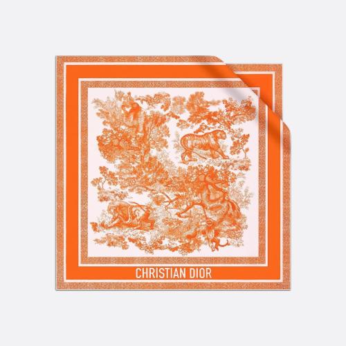  DIOR迪奥 22年春夏 女士 围巾 Carre Toile de Jouy Sauvage 21JOU070I602_C246