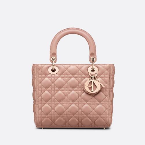  DIOR迪奥 22年秋冬 女士 手提包 中号 Lady Dior 手袋 M0565ONGE_M50P 预定商品1-3周发货