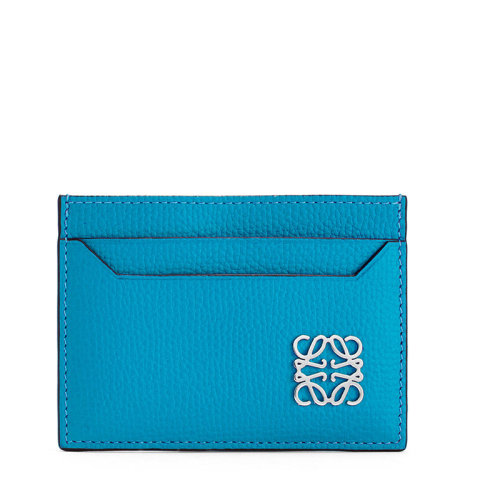 LOEWE/罗意威  女士泻湖蓝粒面小牛皮徽标印花卡片夹0010593515