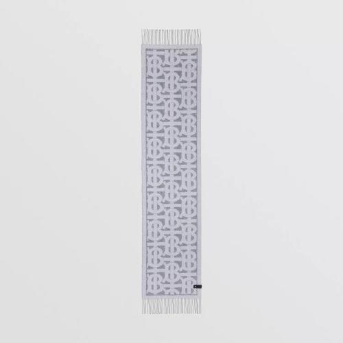  BURBERRY 22年秋冬 女士 专属标识羊绒混纺花呢围巾 80593151