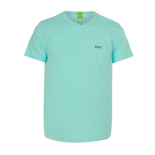 HUGO BOSS/雨果波士  男装 服饰 浅蓝色全棉圆领休闲男士短袖T恤