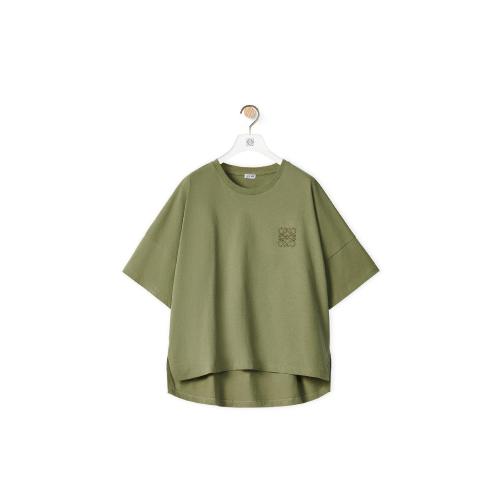  LOEWE罗意威 22年秋冬 女士 短袖T恤 Short oversize Anagram T-shirt in cotton S359341XA4-4