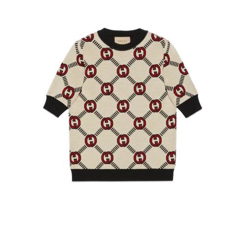  GUCCI古驰 22年秋冬 女士 互扣式双G双面羊毛毛衣 678310 XKB7T 9194