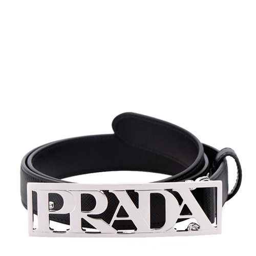 PRADA/普拉达 女士腰带 牛皮PRADA字样板扣皮带  1CC267 053 F0632