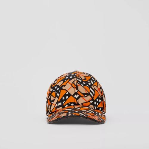  BURBERRY 22年秋冬 女士 专属标识印花尼龙棒球帽 80565441