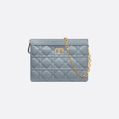  DIOR迪奥 22年秋冬 女士 手拿包 Pochette zippee a chaine Dior Caro S5106UWHC_M81B
