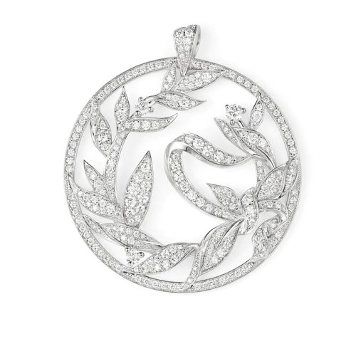 Chaumet/尚美 LAURIER系列 女士18k金白金月桂树钻石吊坠083502