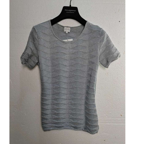 ARMANI COLLEZIONI/阿玛尼卡尔兹灰色女士短袖T恤 RMM05MRM05M