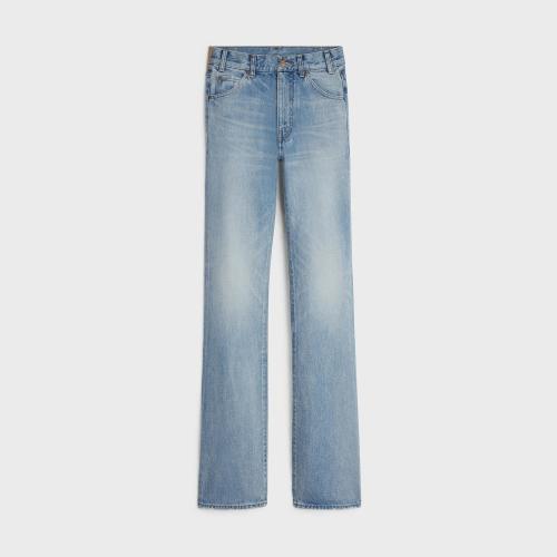  CELINE赛琳思琳 22年秋冬 女士 牛仔裤 JEANS FLARE SERGE DENIM STEEL BLUE WASH 2N269634R.0