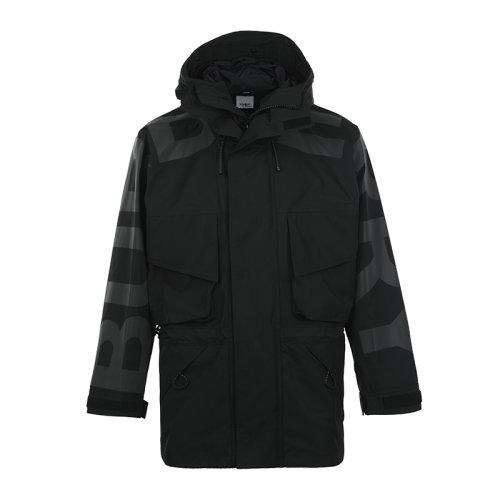 BURBERRY/博柏利21新品徽标印花尼龙连帽男士夹克外套8043857