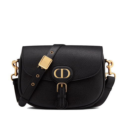 DIOR/迪奥 BOBBY系列 女士中号黑色粒面小牛皮斜挎单肩包M9319UBBN_M900
