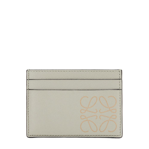 LOEWE/罗意威 20  Brand系列 女士浅绿色/深金色经典小牛皮切割徽标卡片夹0010593358