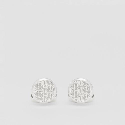  BURBERRY 22年秋冬 男士 专属标识装饰镀钯金袖扣 80565721