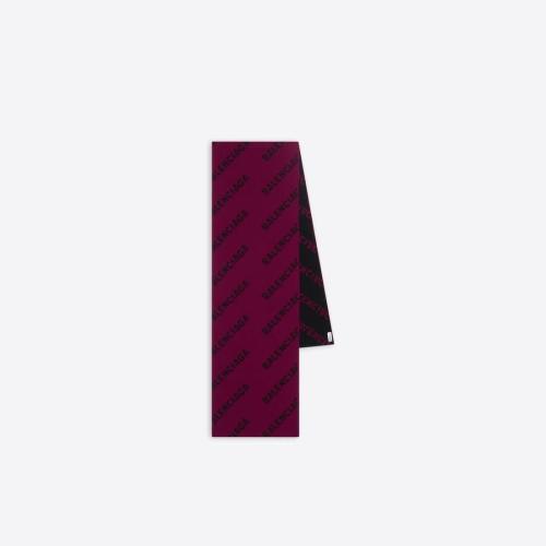  BALENCIAGA巴黎世家 22年春夏 男士 围巾 Allover Logo Scarf in Purple 659680T15675272