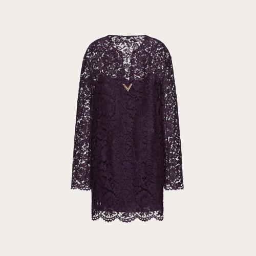  VALENTINO华伦天奴 22年秋冬 女士 连衣裙 ROBE CAFTAN EN GUIPURE V?GOLD XB3VAYC81ECY82