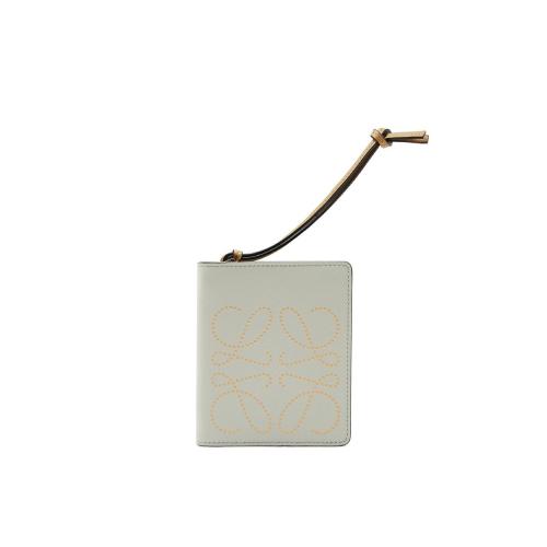  LOEWE罗意威 22年秋冬 女士 钱包 Brand compact zip wallet in calfskin 103.54.Z41-4355