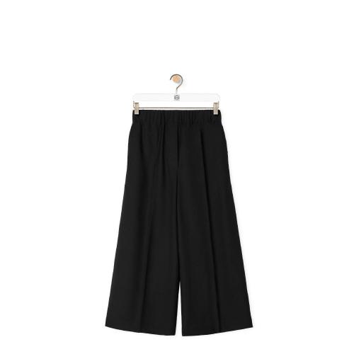  LOEWE罗意威 22年秋冬 女士 休闲裤 Elasticated cropped trousers in wool S359Y04X58-1100