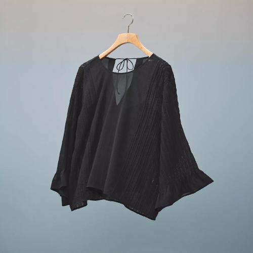  HERMES爱马仕 22年秋冬 女士 长袖衬衫 Blouse a manches plissees H2H0615DV0236