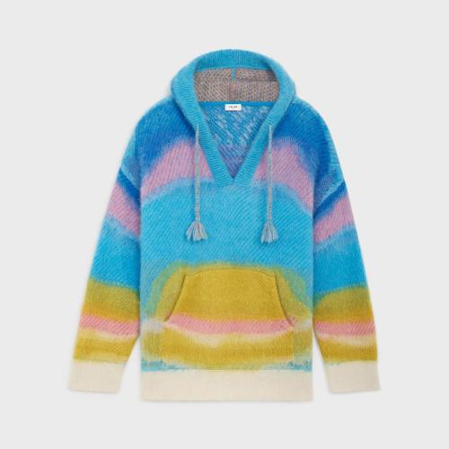  CELINE赛琳思琳 22年秋冬 男士 针织衫 拉绒马海毛艺术家BAJA提花 2A20W501Q.07BY