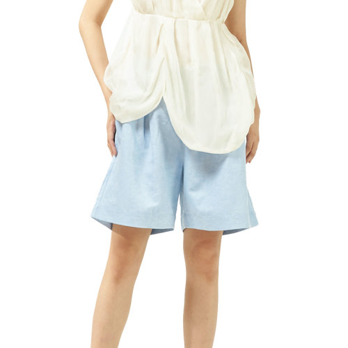 19年春夏款nisiss/怡夕铆钉装饰阔腿中裤女士休闲裤y172xg03